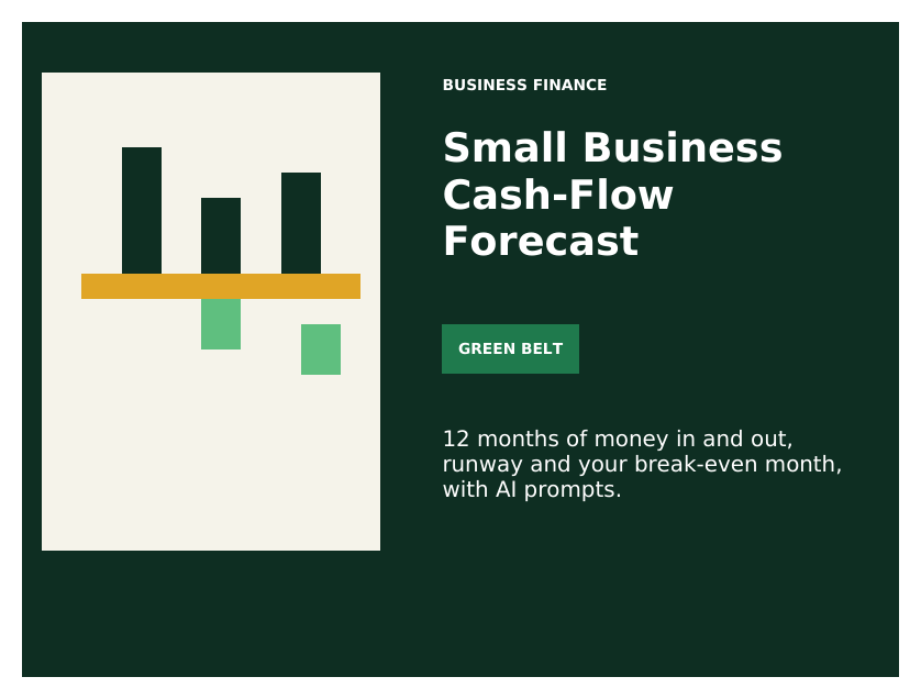 Small Business Cash-Flow Forecast Google Sheets template