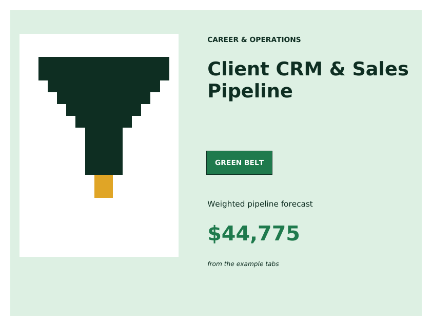Client CRM & Sales Pipeline Google Sheets template