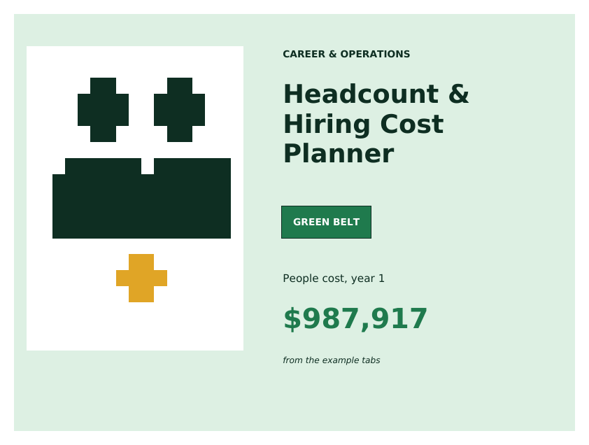 Headcount & Hiring Cost Planner Google Sheets template