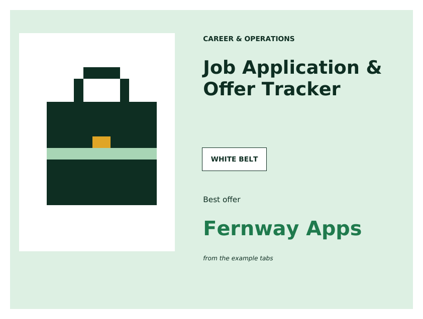 Job Application & Offer Tracker Google Sheets template
